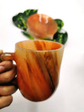 Beautiful and Rare Vintage Red Agate Tea Cup & Saucer - ONLY 1 Cup and 1 Saucer