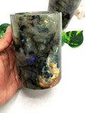 Beautiful gemstone goblets in labradorite stone - ONLY 1 PIECE
