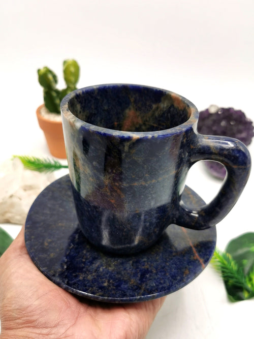 Beautiful Sodalite Tea Cup & Saucer - ONLY 1 Cup and 1 Saucer