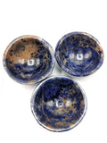 Beautiful Sodalite hand carved round bowl - 2 inches diameter - Crystal Healing - ONE BOWL ONLY