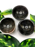 Set of 3 beautiful Blue Aventurine hand carved round bowls - 2 inches diameter and total weight 120 gms (0.26 lb) - THREE BOWLS