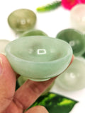 Set of 4 beautiful Light Green Aventurine hand carved bowls - 2 inches diameter and total weight 170 gms (0.35 lb) - FOUR BOWLS