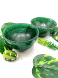 Beautiful Dark Green Aventurine hand carved round bowls - 3 inches diameter and weight 160 gms (0.35 lb) - ONE BOWL ONLY