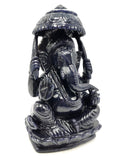 Blue Aventurine Handmade Carving of Ganesh - Lord Ganesha Idol in Crystals and Gemstones - Reiki/Chakra/Healing -10 in and 4.17 kg (9.17 lb)