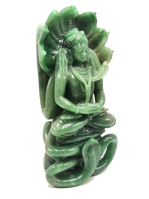 Shiva Handmade in Green Aventurine Carving - Lord Shivshankar in crystals and gemstones |Reiki/Chakra/Healing/Energy - 11.5 inch and 5.66 kg