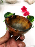 Beautiful tiger eye hand carved round bowls - 3 inches diameter and 185 gms (0.41 lb) - ONE BOWL ONLY