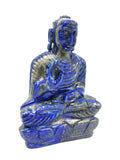 Lapis Lazuli Buddha - handmade carving of serene and meditating Lord Buddha - crystal/reiki/healing - 6 inches and 560 gms