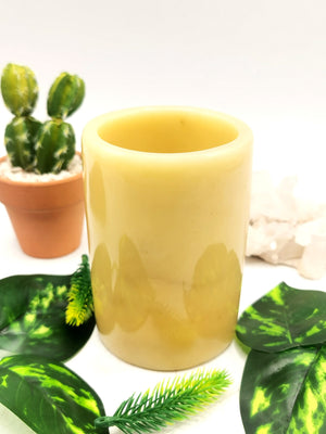 Beautiful gemstone goblets in yellow jade stone - ONLY 1 PIECE