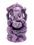Lepidolite Handmade Carving of Ganesh - Lord Ganesha Idol in Crystals and Gemstones - Reiki/Chakra/Healing - 6 inches and 1.46 kg (3.21 lb)