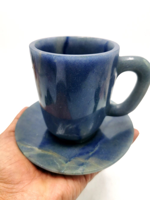 Beautiful Blue Aventurine Tea Cup & Saucer - ONLY 1 Cup and 1 Saucer