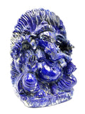 Lapis Lazuli Handmade Carving of Ganesh - Lord Ganesha Idol |Sculpture in Crystals/Gemstones - Reiki/Chakra/Healing - 6.5 inches and 2.08 kg