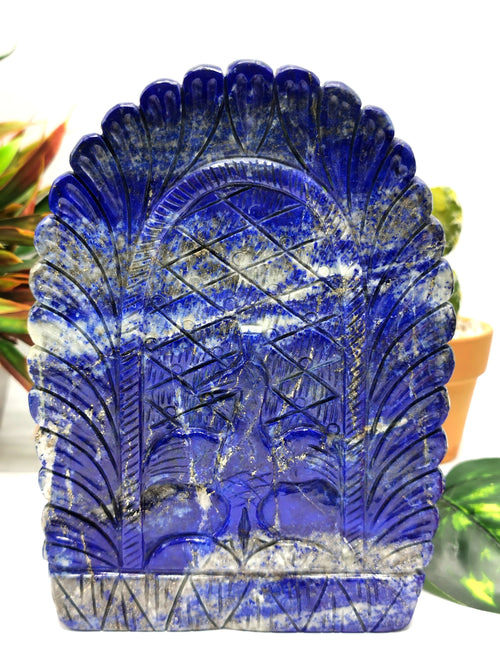 Lapis Lazuli Handmade Carving of Ganesh - Lord Ganesha Idol |Sculpture in Crystals/Gemstones - Reiki/Chakra/Healing - 6.5 inches and 2.08 kg
