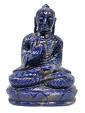 Sodalite Buddha - handmade carving of serene and meditating Lord Buddha - crystal/reiki/healing - 6 inches and 890 gms (1.96 lb)