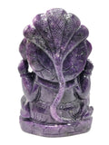 Lepidolite Handmade Carving of Ganesh - Lord Ganesha Idol in Crystals and Gemstones - Reiki/Chakra/Healing - 7.5 inch and 1.54 kg (3.09 lb)