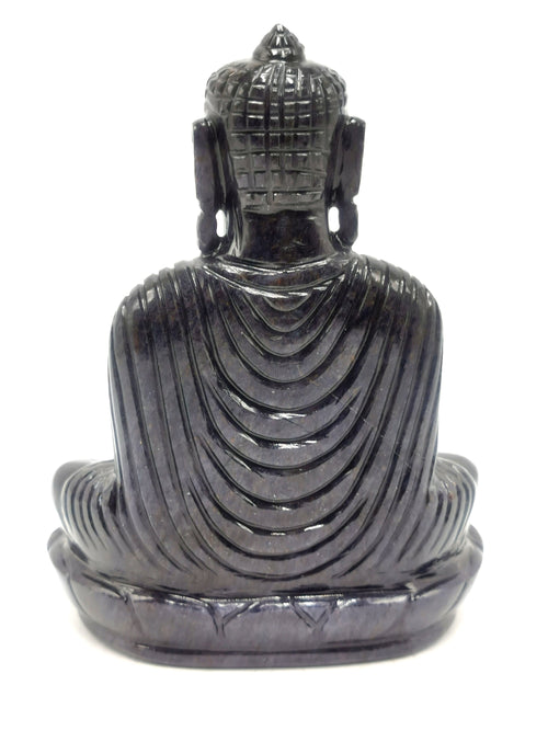 Blue Aventurine Buddha - handmade carving of serene and meditating Lord Buddha - crystal/reiki/healing - 6 inches and 915 gms (2.01 lb)