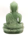 Light Green Aventurine Buddha - handmade carving of serene and meditating Lord Buddha - crystal/reiki/healing - 9 in and 2.34 kg (5.15 lb)