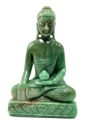 Australian Green Aventurine Buddha - handmade carving of serene and meditating Lord Buddha - crystal/reiki/chakra - 8.5 inches and 1.36 kgs