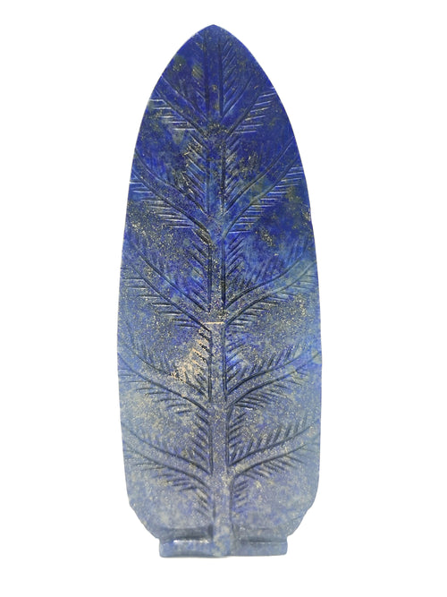 Lapis Lazuli Buddha - handmade carving of serene and standing Lord Buddha - crystal/reiki/healing - 6.5 inches and 390 gms (0.86 lb)