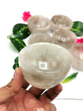 Beautiful Smokey Quartz hand carved round bowls - 3 inches diameter and 190 gms (0.42 lb) - ONE BOWL ONLY