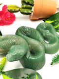 Slithering snake carving in green aventurine stone - crystal healing / chakra / reiki / energy - 6 inches and 595 gms (1.31 lb)