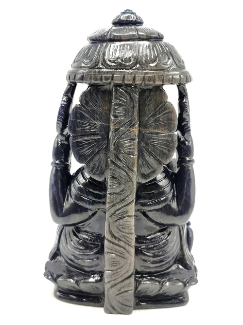 Blue Aventurine Handmade Carving of Ganesh - Lord Ganesha Idol in Crystals and Gemstones - Reiki/Chakra/Healing -10 in and 4.17 kg (9.17 lb)