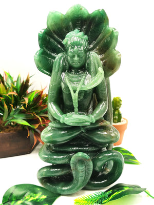 Shiva Handmade in Green Aventurine Carving - Lord Shivshankar in crystals and gemstones |Reiki/Chakra/Healing/Energy - 11.5 inch and 5.66 kg