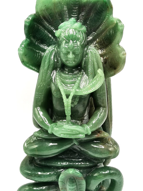 Shiva Handmade in Green Aventurine Carving - Lord Shivshankar in crystals and gemstones |Reiki/Chakra/Healing/Energy - 11.5 inch and 5.66 kg