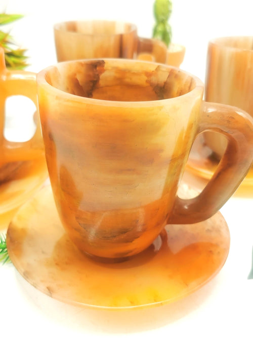 Beautiful Red Agate Tea Cup & Saucer - ONLY 1 Cup and 1 Saucer