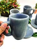 Beautiful Light Blue Aventurine Tea Cup & Saucer - ONLY 1 Cup and 1 Saucer