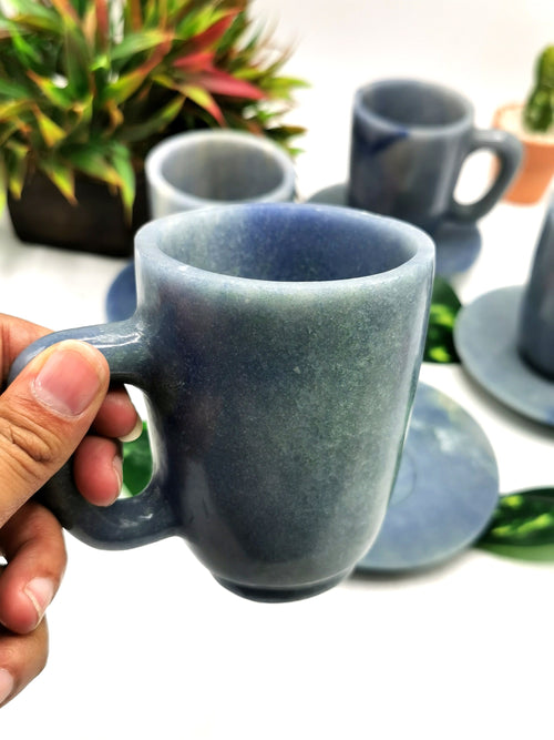 Beautiful Light Blue Aventurine Tea Cup & Saucer - ONLY 1 Cup and 1 Saucer