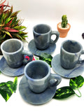 Beautiful Light Blue Aventurine Tea Cup & Saucer - ONLY 1 Cup and 1 Saucer