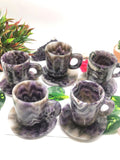 Chevron Amethyst Cup & Saucer - ONLY 1 Cup and 1 Saucer