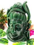 Shiva Head in Dark Green Aventurine Carving - Lord Shivshankar in crystals and gemstones |Reiki/Chakra/Healing -7.5 in and 2.86 kg (6.29 lb)