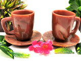 Beautiful Red Aventurine Tea Cup & Saucer - ONLY 1 Cup and 1 Saucer