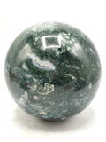 Large natural Moss Agate stone sphere/ball - Energy/Reiki/Crystal Healing - 7 inches (17.5 cms) diameter and 8.3 kg (18.25 lb)