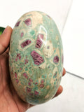 Breathtaking natural Ruby Ziosite Lingam - Crystal Healing - 4 inches (10 cms) length and 870 gms (1.91 lb)