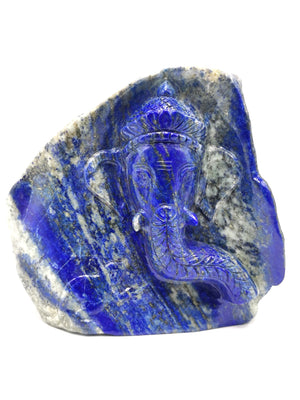 Lapis Lazuli Handmade Carving of Ganesh - Lord Ganesha Idol |Sculpture in Crystals/Gemstones - Reiki/Chakra/Healing - 5.5 inches and 1.82 kg