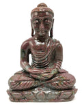 Ruby Kyanite Buddha - handmade carving of serene and meditating Lord Buddha - crystal/reiki/healing - 7 inches and 1.51 kg (3.32 lb)