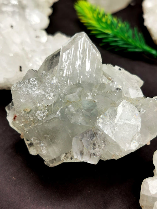 Set of apophyllite mineral  natural free forms (lot of 14 pieces) - reiki/energy/chakra/healing - 2 to 6 inches and 2.43 kg (5.35 lb)
