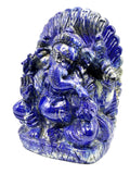 Lapis Lazuli Handmade Carving of Ganesh - Lord Ganesha Idol |Sculpture in Crystals/Gemstones - Reiki/Chakra/Healing - 6.5 inches and 2.08 kg