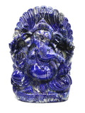 Lapis Lazuli Handmade Carving of Ganesh - Lord Ganesha Idol |Sculpture in Crystals/Gemstones - Reiki/Chakra/Healing - 6.5 inches and 2.08 kg