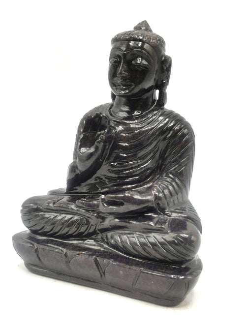 Blue Aventurine Buddha - handmade carving of serene and meditating Lord Buddha - crystal/reiki/healing - 6 inches and 915 gms (2.01 lb)