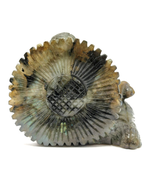 Labradorite Buddha Head/Face - handmade carving of serene and meditating Lord Buddha - crystal/reiki/healing - 2.5 inches and 320 gms