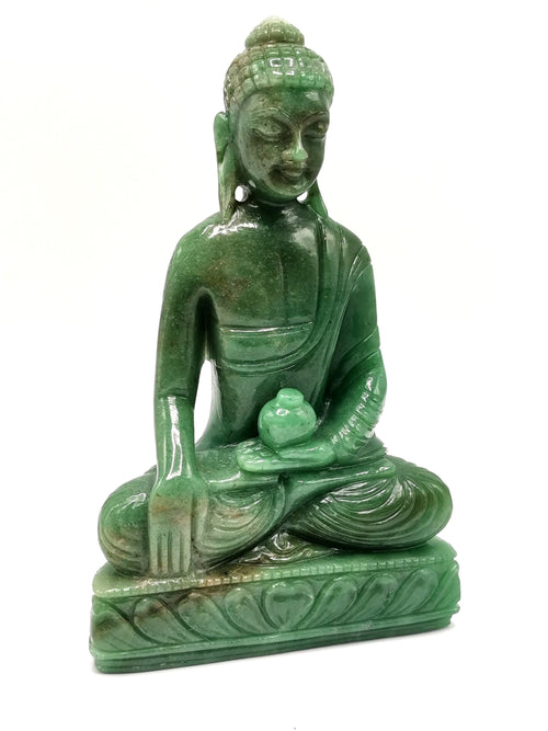 Australian Green Aventurine Buddha - handmade carving of serene and meditating Lord Buddha - crystal/reiki/chakra - 8.5 inches and 1.36 kgs