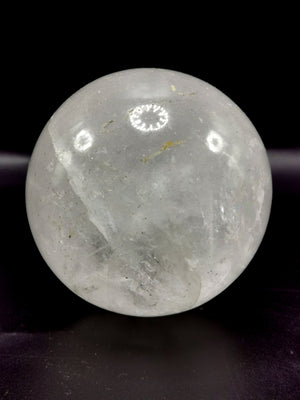 Amazing natural Clear Quartz stone sphere/ball - Energy/Reiki/Crystal Healing - 3 inches (7.5 cms) diameter and 565 gms (1.24 lb)