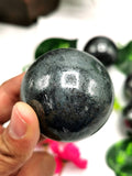 Awesome natural hematite sphere/ball - handmade carvings - energy/chakra/reiki - 2 inch (5 cms) dia and 270 gms (0.59 lb)