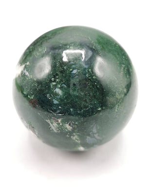 Amazing natural Moss Agate stone sphere/ball - Energy/Reiki/Crystal Healing - 2.5 inches (6.25 cms) diameter and 300 gms (0.66 lb)