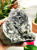 Large Black Chalcedony geode / cluster / crystal - reiki/energy/chakra healing - 5 inches (12.5 cms) and 1.19 kgs (2.62 lb)