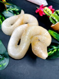 Slithering snake carving in yellow aventurine stone - crystal healing / chakra / reiki / energy - 7.5 inches and 920 gms (2.02 lb)