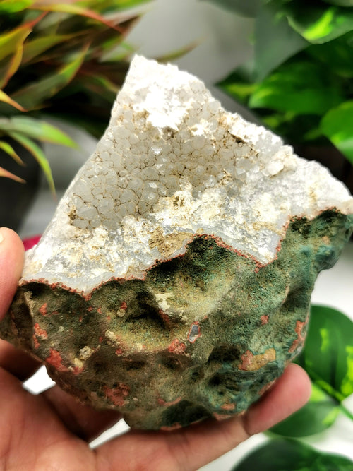 White Baryte mineral crystal natural free form - reiki/energy/chakra/healing - 4 inches and 515 gms (1.13 lb)